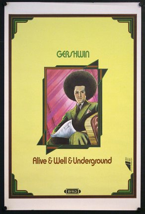 a poster of a man with a large afro