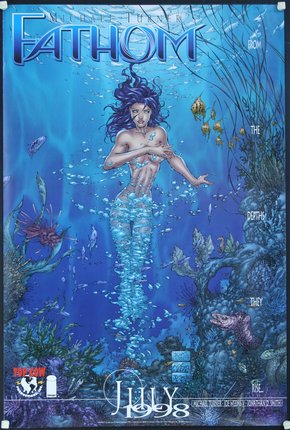 a poster of a woman in the water