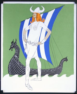 a woman in viking garment