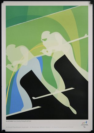 a poster of a skier