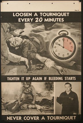 a poster with a man lying on his back