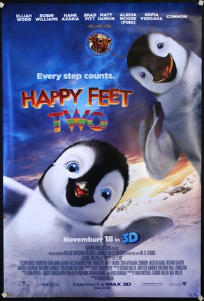a movie poster of penguins