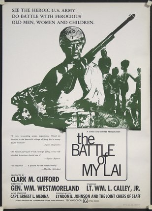 a movie poster of a soldier holding a rifle