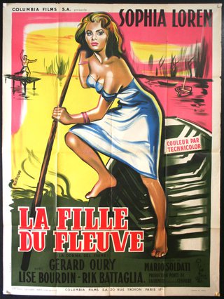 a movie poster of a woman holding a paddle