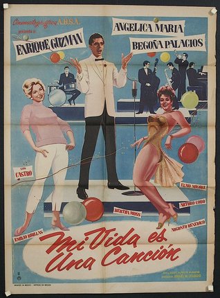 a poster of a man and woman dancing