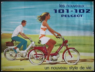 a man and woman riding bicycles