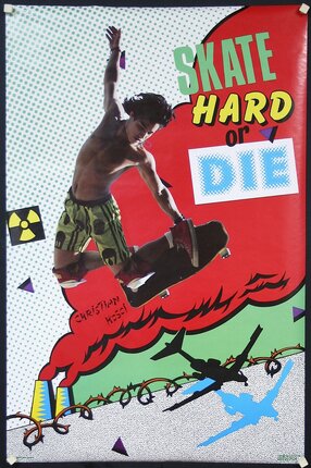 Skate Hard or Die - Christian Hosoi | Original Vintage Poster