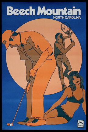 a poster of a man playing tennis