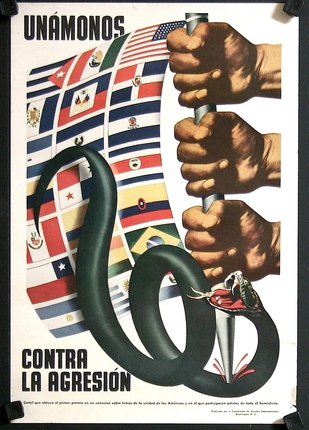 a poster of hands holding a snake
