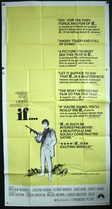 a poster with a man holding a gun