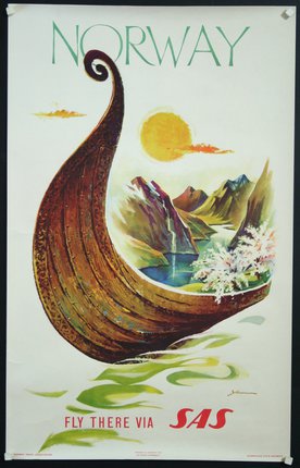 a poster of a viking ship