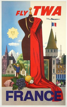 a poster of a woman wearing a red robe