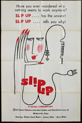 a poster with a drawing of a woman
