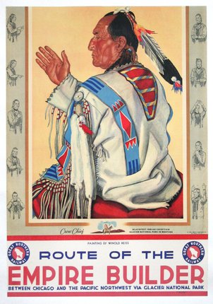a poster of a man in a native american garment