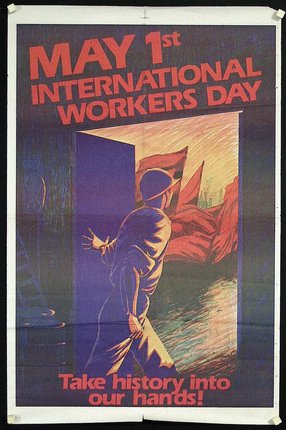 a poster of a worker