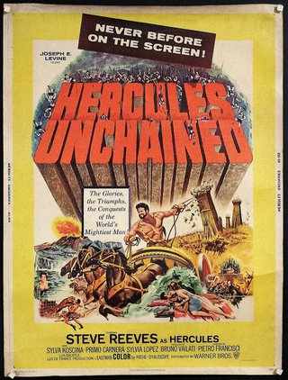 a movie poster with a man on a chariot