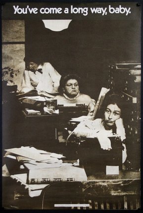 a group of women working in an office