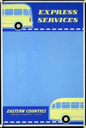 a blue and yellow poster