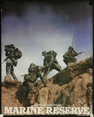 a group of soldiers climbing a hill