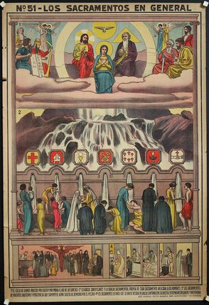 a poster of religious figures