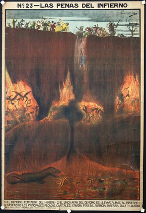 a poster of a forest fire