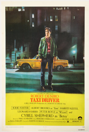 a movie poster of a man standing in front of a yellow car