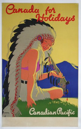 a poster of a woman in a headdress