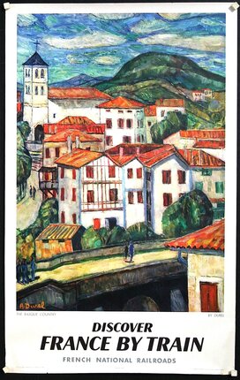 a painting of a town