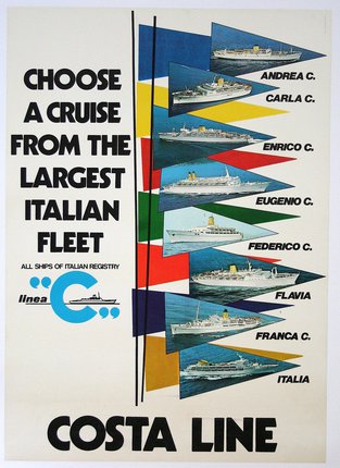 a poster with different ships