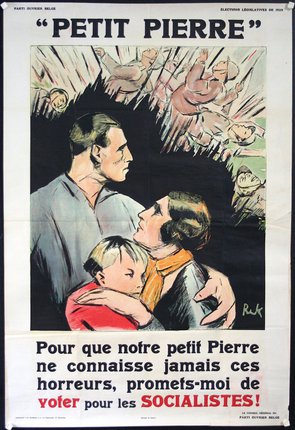 a poster of a man and a child