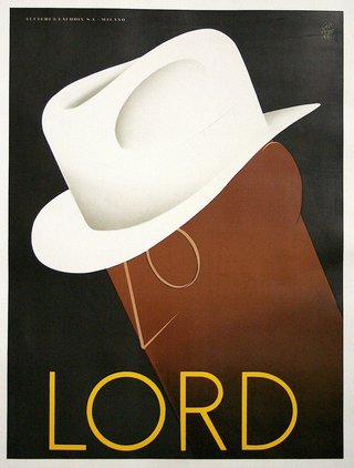 a poster of a man wearing a white hat