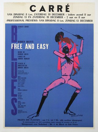 a poster of a man on ice skates