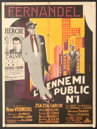 a movie poster with a man and woman in a suit