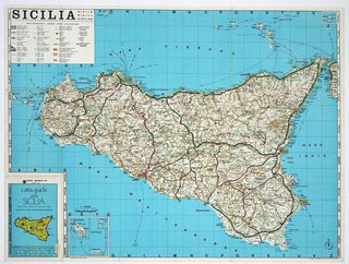a map of the island of sicily
