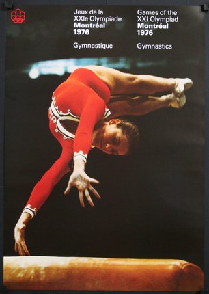 a poster of a gymnast