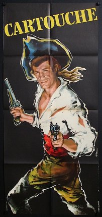 a poster of a man holding guns