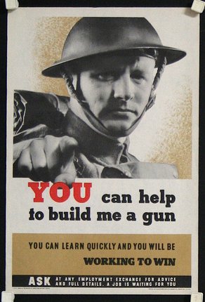 a poster of a soldier pointing at the camera