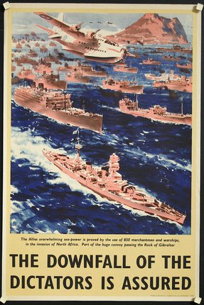 a poster of ships in the water