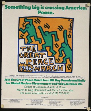 a poster for a peace march