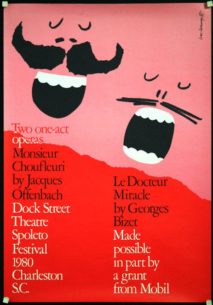 a poster with text and faces