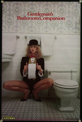 a woman sitting on a toilet