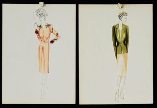 sketches of a woman's dress