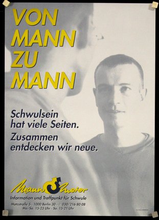 a poster with a man in the middle