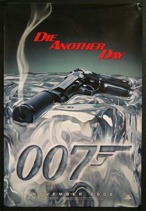 a movie poster with a gun on ice
