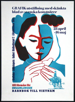 a poster of a woman with her hands together