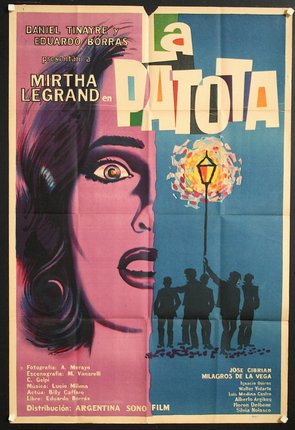 a movie poster of a woman and a group of people