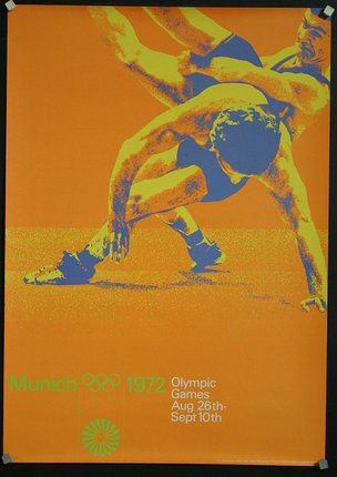a poster of a man wrestling