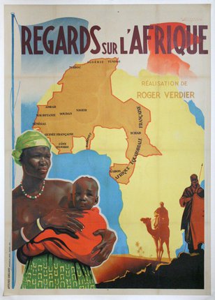 a poster of a man holding a child