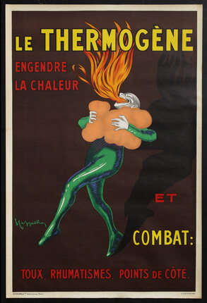 a poster of a person with fire coming out of their mouth