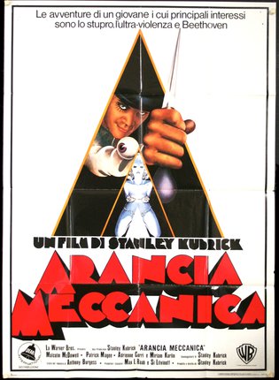 a movie poster with a man holding a knife